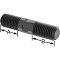 Bsc Preferred Black-Oxide Steel Threaded on Both Ends Stud 3/4-10 Thread Size 3-1/2 Long 90281A849